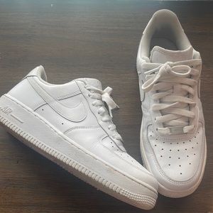 White Nike Air Force ones